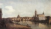 BELLOTTO, Bernardo View of Dresden from the Right Bank of the Elbe with the Augustus Bridge oil